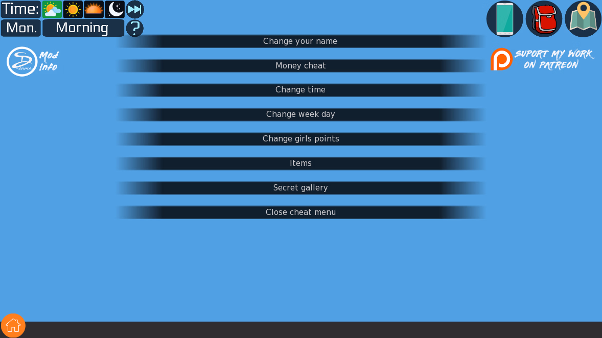 RenPy Cheat Mod Milfy City v05c Cheat Mod by DS